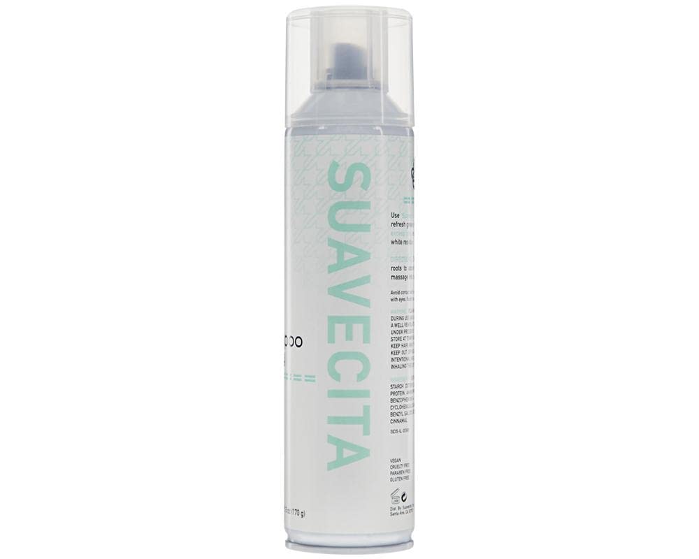 Suavecita Dry Shampoo Spray 6 Oz. Absorbs Excess Oil, Removes Oder, Refreshes Hair - Adds Instant Volume & Texture - Vegan, Cruelty Free, Paraben Free & Gluten Free
