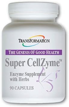 Super CellZyme, 90 Capsules - #1 Practitioner Recommended - Vegetarian Formula, Promotes The Absorption of Nutrition - Ideal for Poor Eating Habits, and Food Sensitivities by Transformation Enzymes