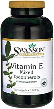 Swanson Vitamin E Mixed Tocopherols 1000 Iu (671.1 Milligrams) 250 Sgels