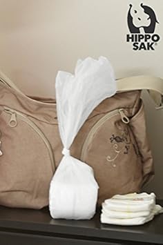 Hippo Sak Diaper Disposal Bags, 375 Count, White