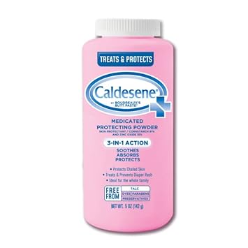 Caldesene Medicated Protecting Powder with Zinc Oxide & Cornstarch-Talc Free, 5 Ounce (3 Pack)