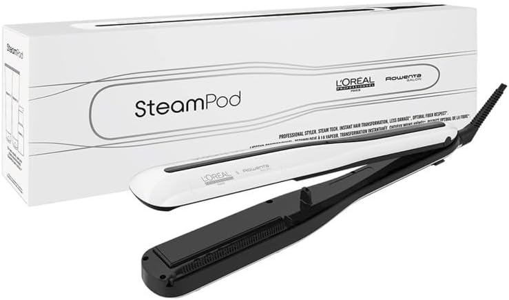 L'Oréal Professionnel Steam Hair Straightener & Styling Tool, For All Hair Types, Steampod 3, Uk Plug