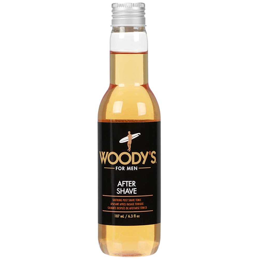Woody'S Aftershave For Men Tonic – Soothing After Shave With Aloe Vera, Calendula & Chamomile To Reduce Irritation, Post Shave, 6.3 Fl Oz