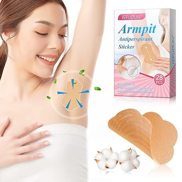 Antibacterial Underarm Sweat Pads - High Sweat Prevention & Deodorizing, Direct Stick for Stain Protection(28pcs)