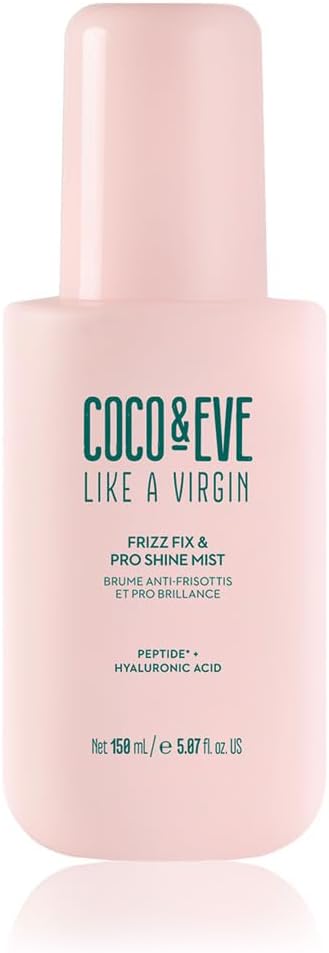 Coco & Eve Frizz Fix & Pro Shine Mist - 72H Frizz Control & Instant Shine | Lightweight Heat Protectant | Moisturizing, Smoothing, Detangling Spray | For Damaged Hair & All Hair Types (150Ml)