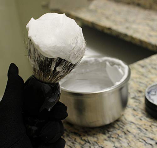 Charcoal Shave Soap | Redwood & Saffron | Mens Natural Solid Shaving Cream | Moisturizing | Oat Protein | Made In Canada - Muslim Cosmetics - Black Saffron (2Oz Tin) : Beauty & Personal Care