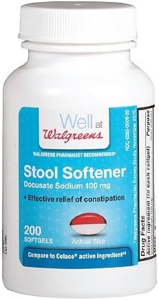 Walgreens Stool Softener Softgels, Docusate Sodium 100 mg