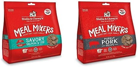 Stella & Chewy's Poultry-Free Bundle (Salmon & Cod Meal Mixers, Pork Meal Mixers) : Pet Supplies