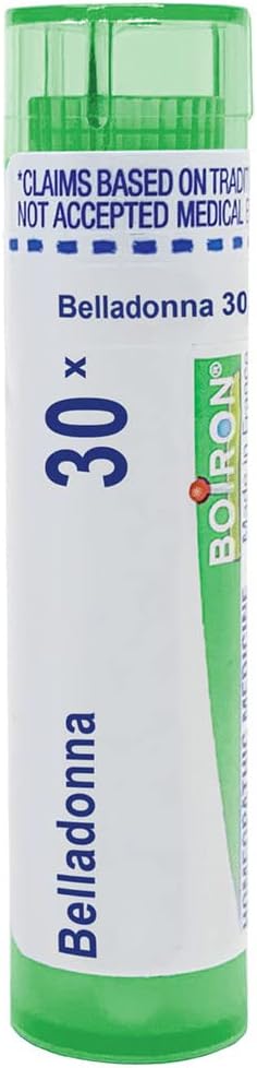 Boiron Belladonna 30X Md 80 Pellets For High Fever (Up To 102F) Of Sudden Onset With Perspiration