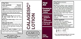 Humco Humco Calagesic Lotion, 6 Oz, 6 Oz : Health & Household