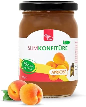 Cleanfoods Sugar-Free 59 Calorie Jam I Fruit Jam I Apricot 235G I Free From Genetic Engineering I Only 59 Calories Per 100G L Vegan