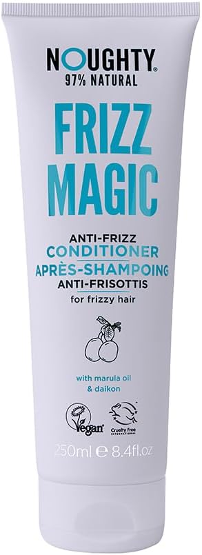 Noughty Frizz Magic Conditioner, Anti Frizz/Humidity Conditioning Formula For Frizzy, Curly & Wavy Hair, 97% Natural Sulphate Free Vegan Haircare For Smooth Control & Shine (250Ml)