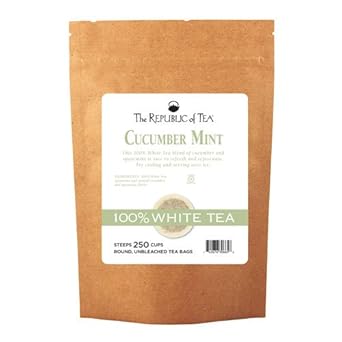 The Republic Of Tea Cucumber Mint 100% White Tea, 250 Tea Bag Bulk