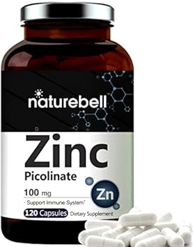 High Potency Zinc Picolinate 100mg - 240 Capsules, Bioavailable Form o