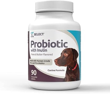 K9 Select Probiotic For Dogs, With Inulin - 90 Chewable Tablets - Supports Healthy Digestion And Nutrient Absorption - Dog Probiotics And Digestive Enzymes - Probiotics For Dogs Digestive Health