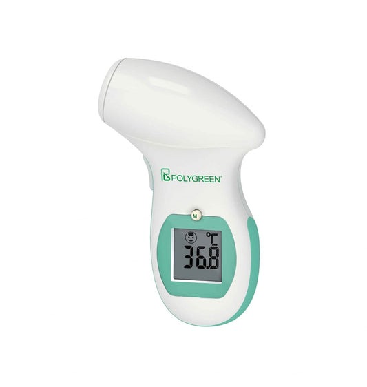 Polygreen Non-Contact Digital Thermometer for Adults and Kids, °F/°C Infrared Forehead Thermometer with Fever Alarm, Safe for Babies- KI-8280