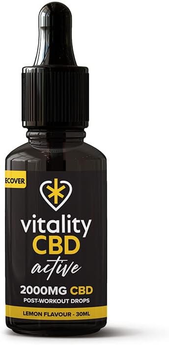 Vitality CBD Active Recover Drops with Turmeric, Vitamin D3, 2000mg of CBD, Lemon Flavour, 30ml, NO THC : Amazon.co.uk: Health & Personal Care