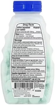 Extra Strength Walgreens Antacid Chewable Tablets And Advil Dual Action Travel Medicine Packet (Wintergreen 750Mg (Extra Strength))