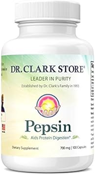 Dr. Clark Pepsin Supplement, 700Mg, 100 Gelatin Capsules