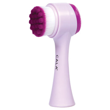Cala Dual-Action Purple Facial Cleansing Brush