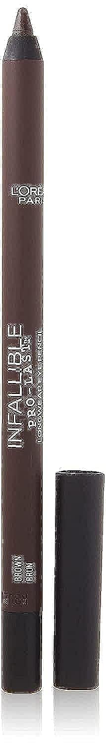 L'Oreal Paris Makeup Infallible Pro-Last Pencil Eyeliner, Waterproof And Smudge-Resistant, Glides On Easily To Create Any Look, Brown, 0.042 Oz