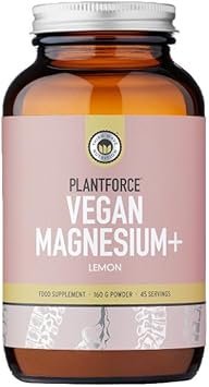 Plantforce Vegan Magnesium+ Lemon 160G Powder - 45 Servings