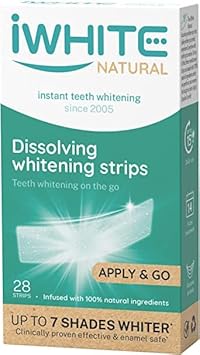 Iwhite Dissolvable Teeth Whitening Strips - Up To 7 Shades Whiter - Enamel Safe, 28 Peroxide-Free Strips, 14 Treatments