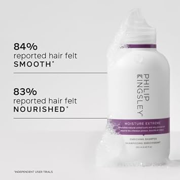Philip Kingsley | Moisture Extreme Enriching Shampoo | For Curly, Dry, Damaged Hair | Moisturises, Hydrates, And Adds Shine| Detangles And Controls Frizz Adds Shine | 250Ml