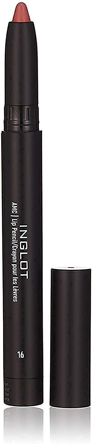 Inglot Amc Lip Pencil Matte – Long-Lasting | Matte Lip Liner For Precise | High-Pigment | Creamy Texture For Easy Application And Intense Matte Finish | 1.8 G | 16