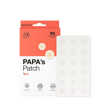 Papa Recipe Spot Patches, Hygienic Acne Patch (90 Pack) - Hydrocolloid Acne Pimple Patches For Face, Blemishes And Zits Absorbing Patch, Breakouts Spot Treatment For Skin Care, Invisible Pimple Patch