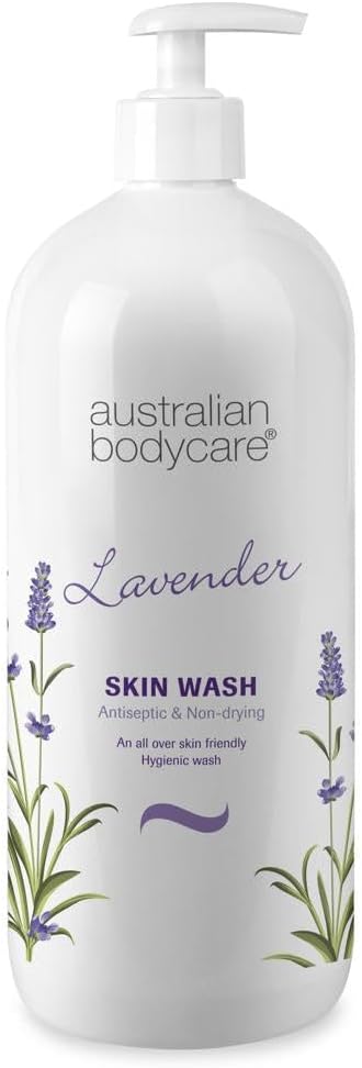 Australian Bodycare Skin Wash Professional 1000 Ml | Tea Tree Oil + Lavender Body Wash For The Skin | Relieves Spots And Pimples, Acne, Body Odor & Smelly Feet | Effective After Shaving And Waxing