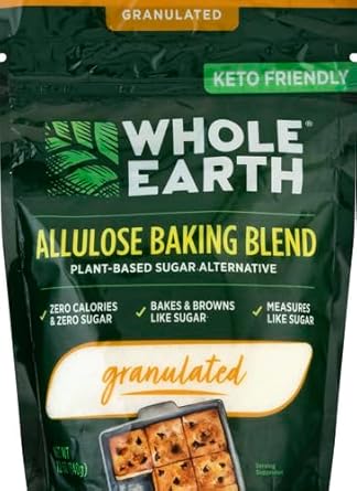 Whole Earth Sweetener Co. Allulose Baking Blend, Granulated, Plant-Based Sugar Alternative, 12 Ounces, 0.75 Pound (Pack Of 1)