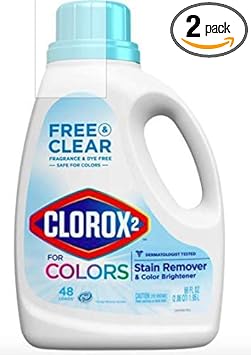 Clorox 2 Free & Clear Laundry Stain Remover and Color Booster (Pack of 2)