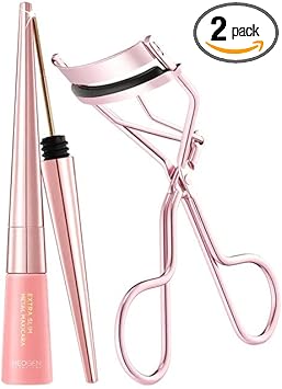 Neogendermalogy Set Of Extra Slim Metal Maxicara & Pink Metal Lash Curler