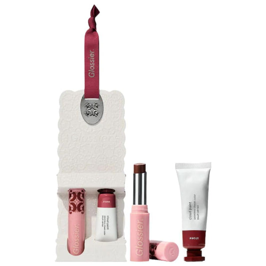 Glossier Storm Lip + Cheek Duo: Ultralip High Shine Lipstick & Cloud Paint Gel Cream Blush : Beauty & Personal Care