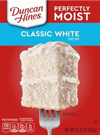 Duncan Hines Classic Cake Mix, White, 15.25 oz