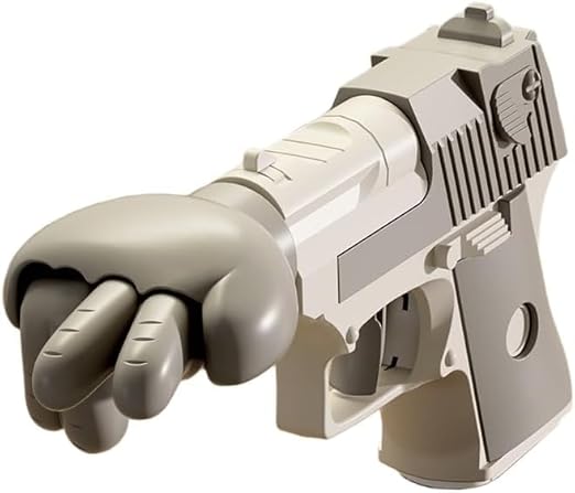 Pistol Rock Paper Scissors Battle Toy-Interactive Hand Game Props for Kids & Adults, Fun Family & Party Game Night Entertainment