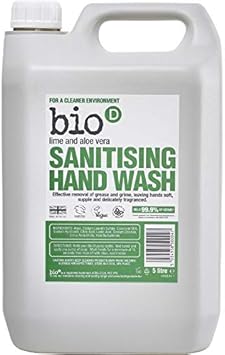 Butterfox Earphonesbio-D Lime & Aloe Vera Scented Hand Wash - Vegan And Eco Friendly (1 X 5 Litre)