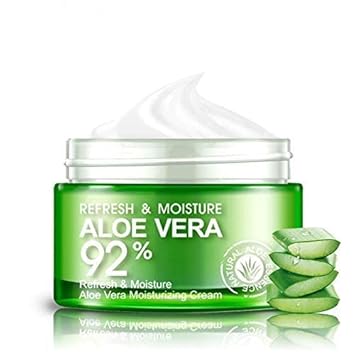 Bioaqua 92% Aloe Vera Refresh Cream Soft Smooth Silky Skin Natural Extract Moisturizing 50G