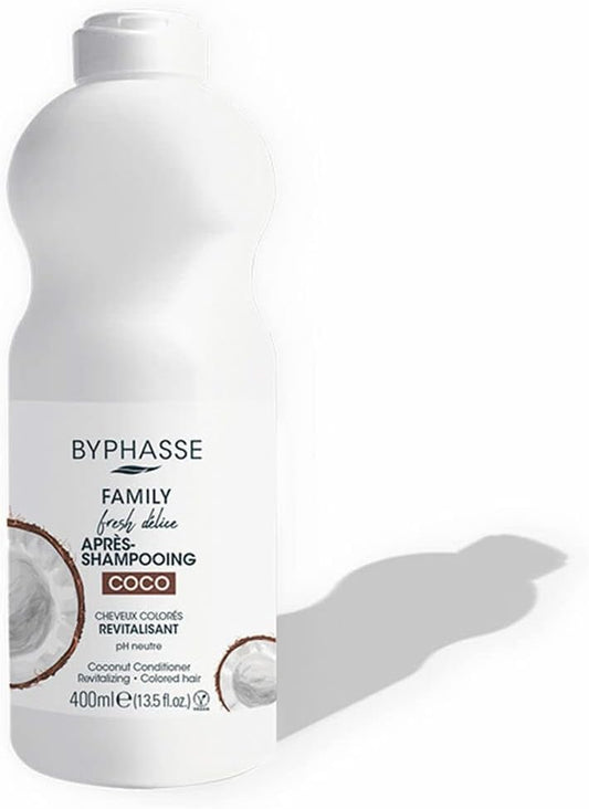 Revitalising Conditioner Byphasse Family Fresh Delice Coconut Coloured Hair (400 Ml)