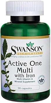 Swanson Active One Multivitamin With Iron 90 Capsules