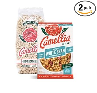 Camellia Brand Dried Great Northern Beans & White Bean Seasoning (Set of 2)