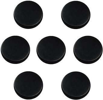 Shungite World 7 pcs Shungite Sticker for Cell Phone Case Tablet Laptop Computer - Round Dot Healing Energy Shungite Stones Protection Plate with Carbon Fullerenes (Polished, 20 mm / 0.78")