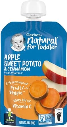 Gerber Baby Food Apple Sweet Potato, 3.5 Oz Pouch