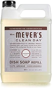 MRS. MEYER'S CLEAN DAY Liquid Dish Soap Refill Lavender, 48 Fl Oz (Pack of 2)