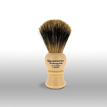Taylor Of Old Bond Street Traditional Pure Badger Shaving Brush (Medium) : Beauty & Personal Care