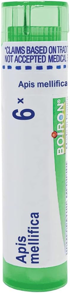 Boiron Apis Mellifica 6X For Swelling From Insect Stings Or Allergies - 80 Pellets