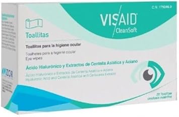 Avizor Visaid CleanSoft 20 Sterile Eye Wipes - Gentle and Hygienic Cleansing of Eyelids and Eyelashes, Deep Hydration, Periocular Revitalization, Ideal for Sensitive Eyes