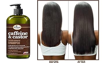 Difeel Caffeine & Castor Faster Growth Shampoo 12 oz., Made with Castor Oil for Hair Growth, Sulfate Free Shampoo : Beauty & Personal Care