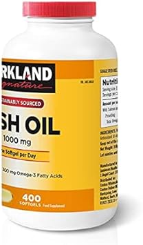 Kirkland Omega 3 Fish Oil 100Mg 400Tablets